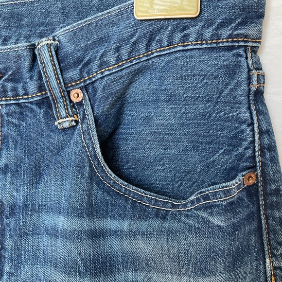 Levi’s 501 Jeans Mid-Blue 100% Cotton Denim Button Fly 34 x 34 - Picture 8 of 15